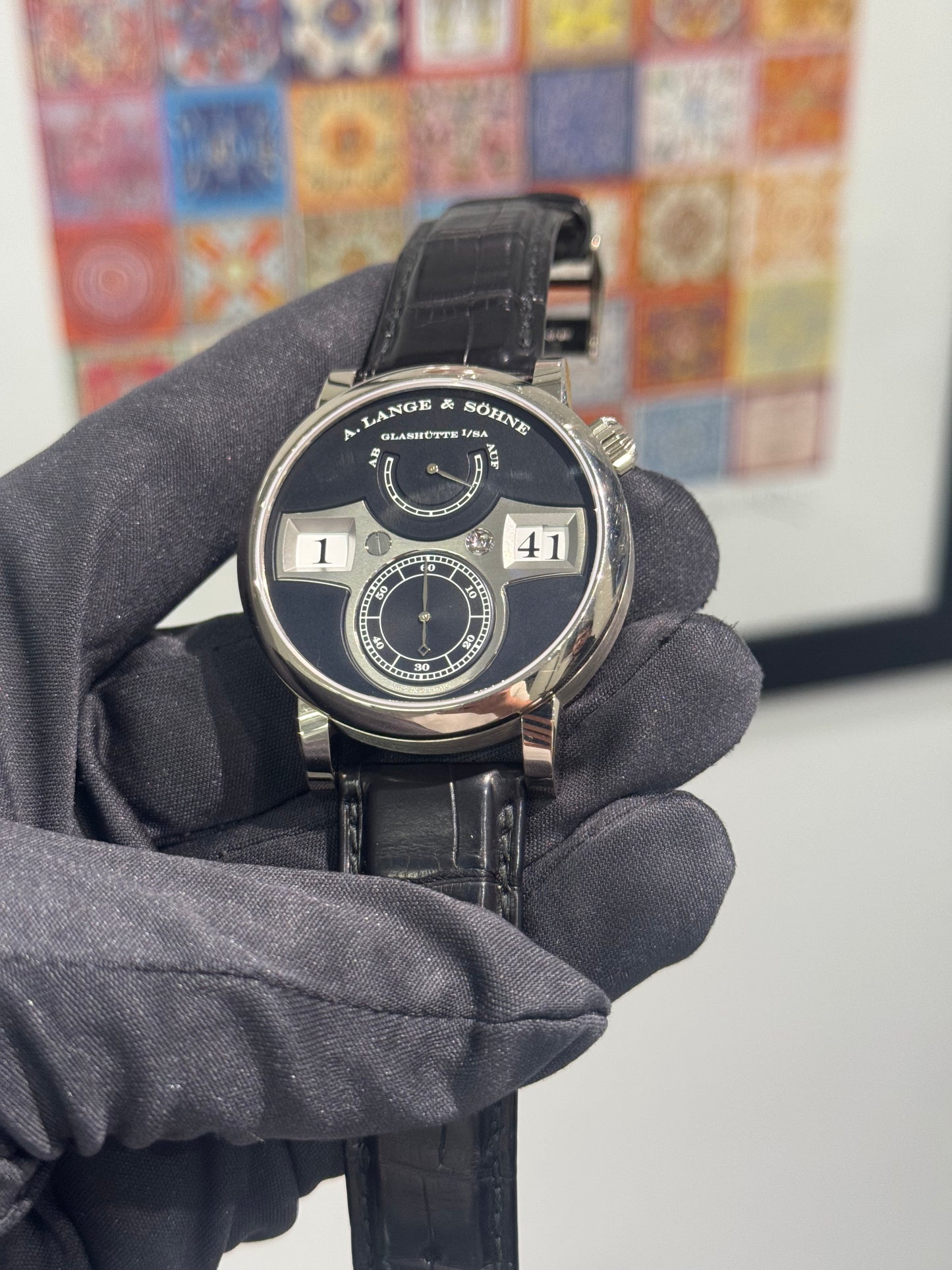 A.Lange & Söhne Zeitwerk - 41.9 MM - White Gold - Black Dial - 140.029
