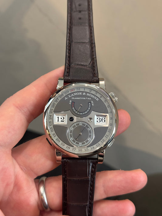 A.Lange & Söhne Zeitwerk - 44.2 MM - White Gold - Grey Dial - 148.038