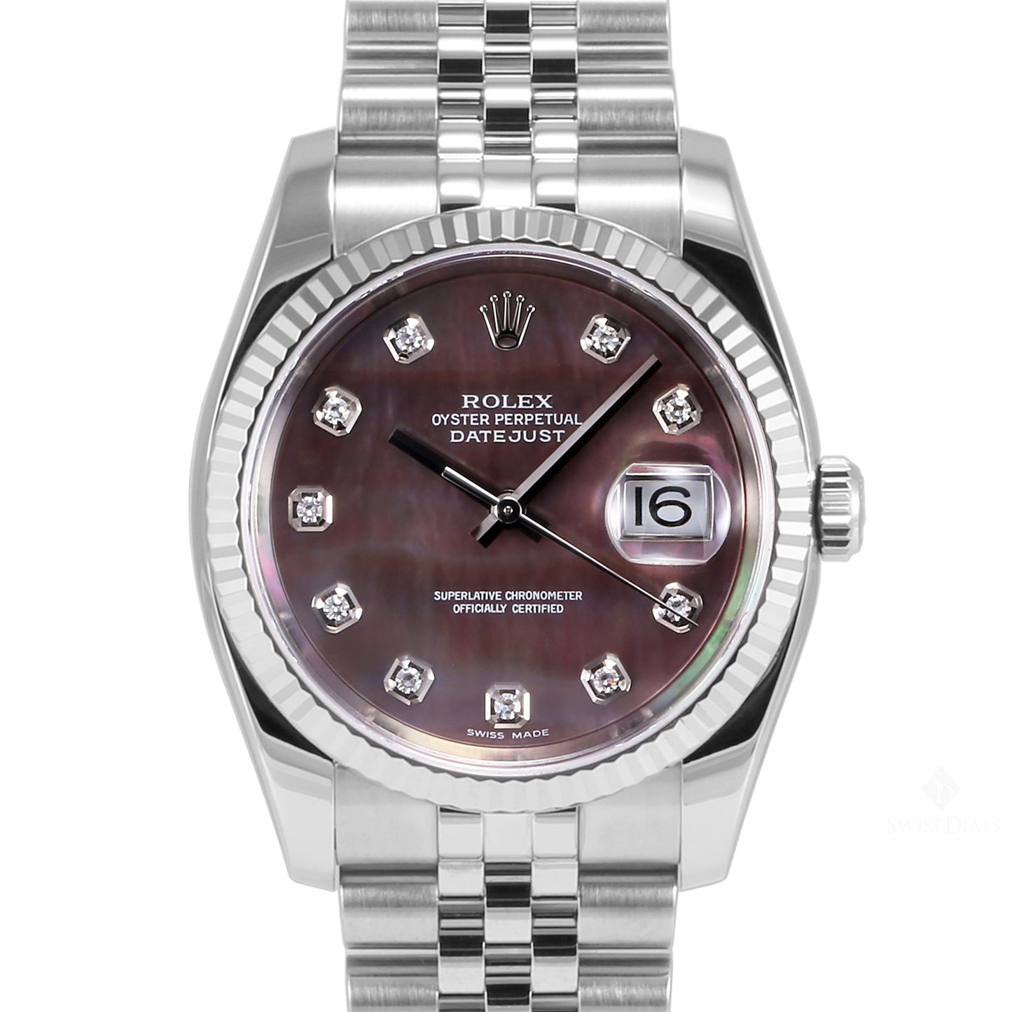 Rolex Datejust 36 MM Stainless Steel - Tahitian Mother of Pearl Dial - Jubilee Bracelet - 116234