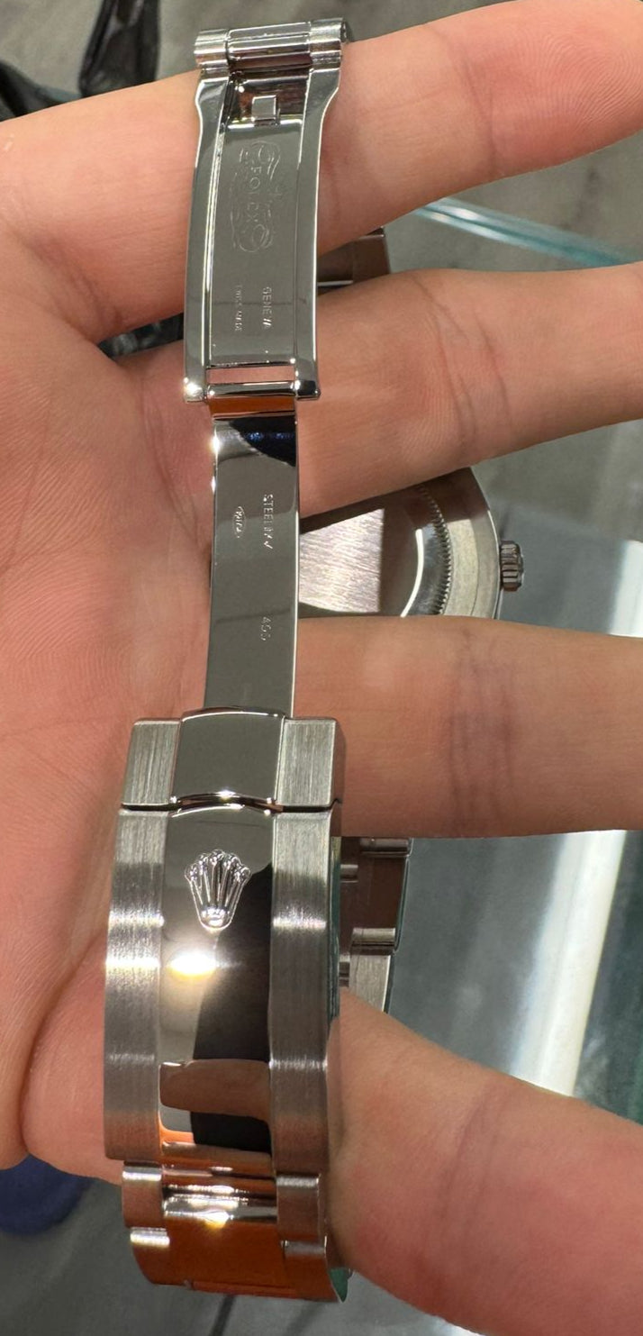 Rolex Stainless Steel and White Gold Datejust 41 Date Watch - 41 MM - Oyster Bracelet - Fluted Bezel - Blue Roman Dial - 116334-0004