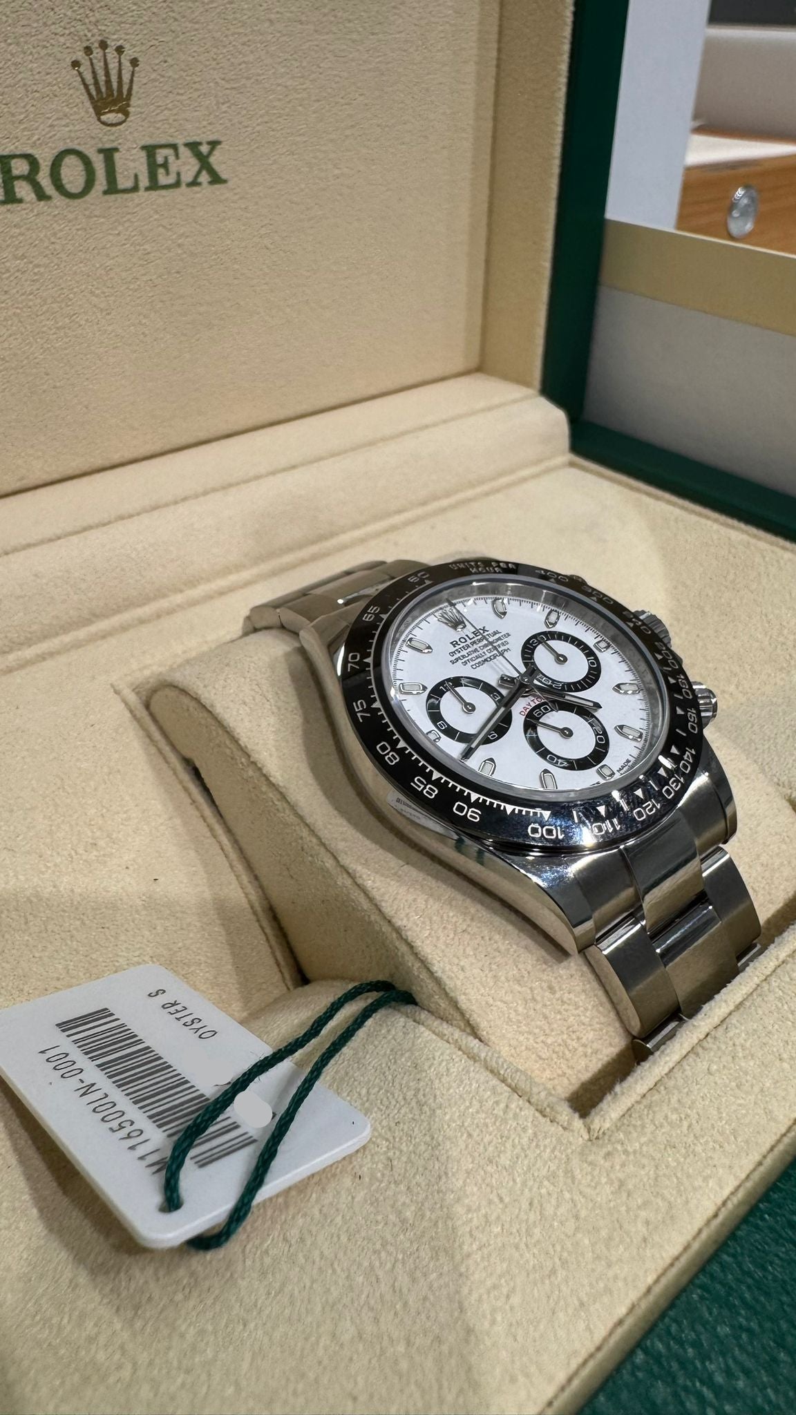 Rolex Stainless Steel Daytona Watch - 40 MM - Oyster Bracelet - White Dial - 116500LN w