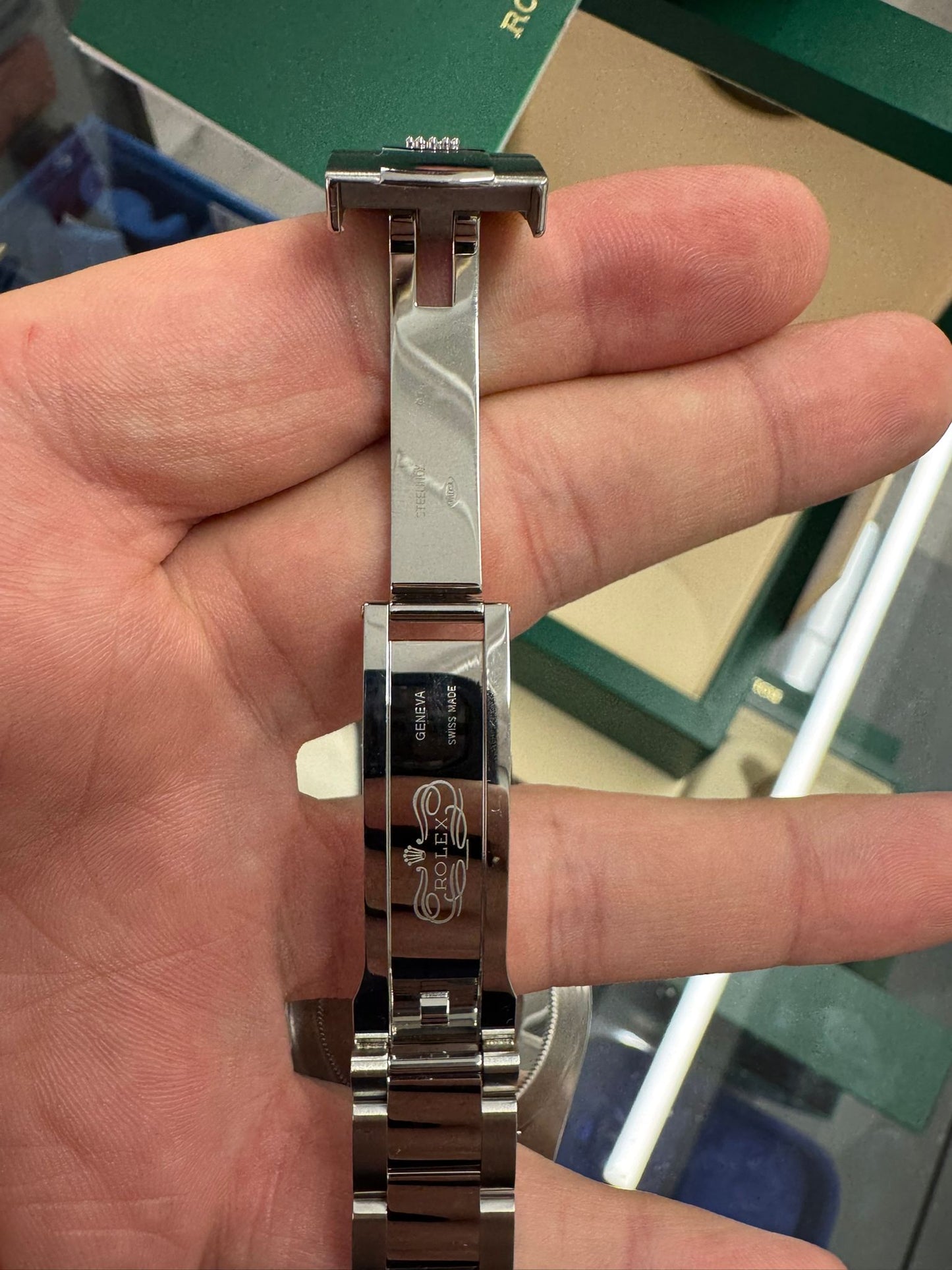 Rolex Stainless Steel and White Gold Datejust 41 Date Watch - 41 MM - Oyster Bracelet - Fluted Bezel - Blue Dial - 126334 blio