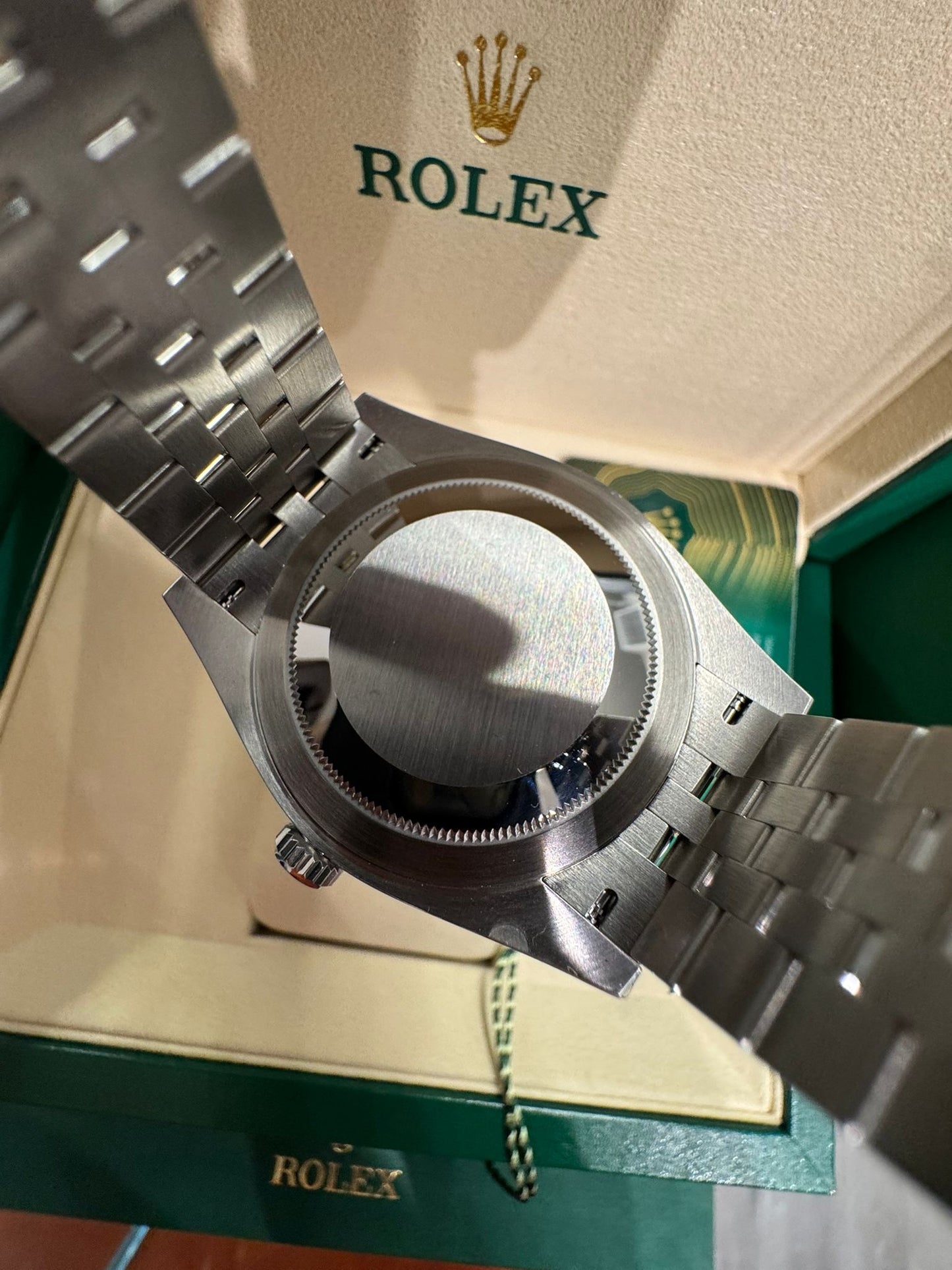 Rolex Stainless Steel and White Gold Datejust 41 Date Watch - 41 MM - Jubilee Bracelet - Fluted Bezel - Green Dial - 126334 mgij