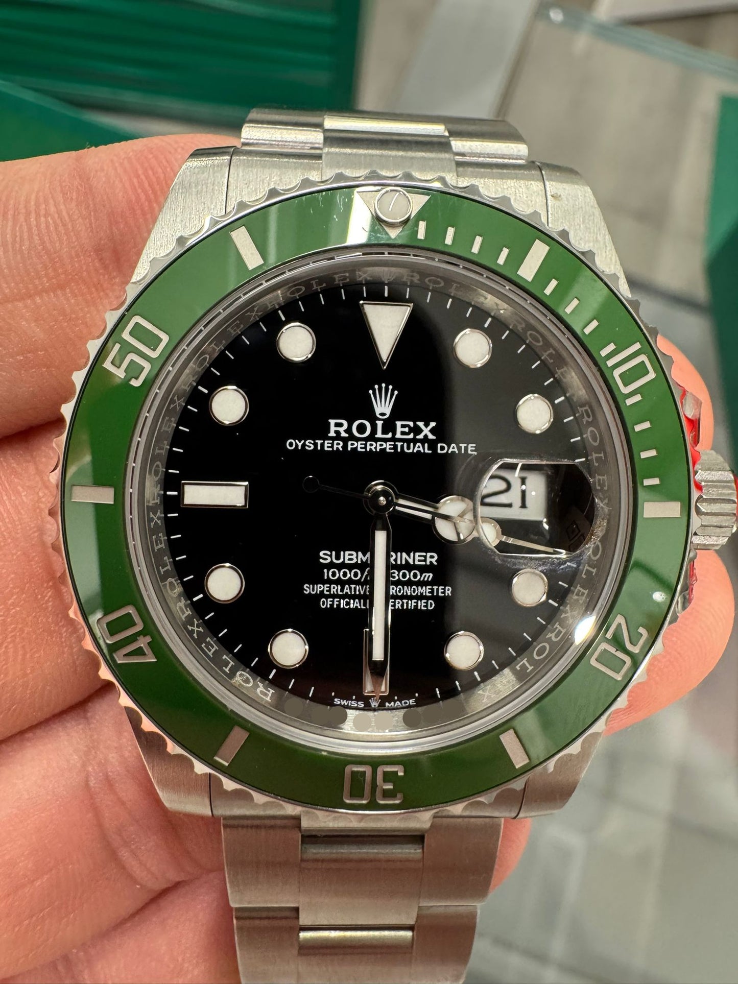 Rolex Starbucks Oystersteel Submariner 41MM - Oyster Bracelet - Black Dial - Green Dial - 126610LV