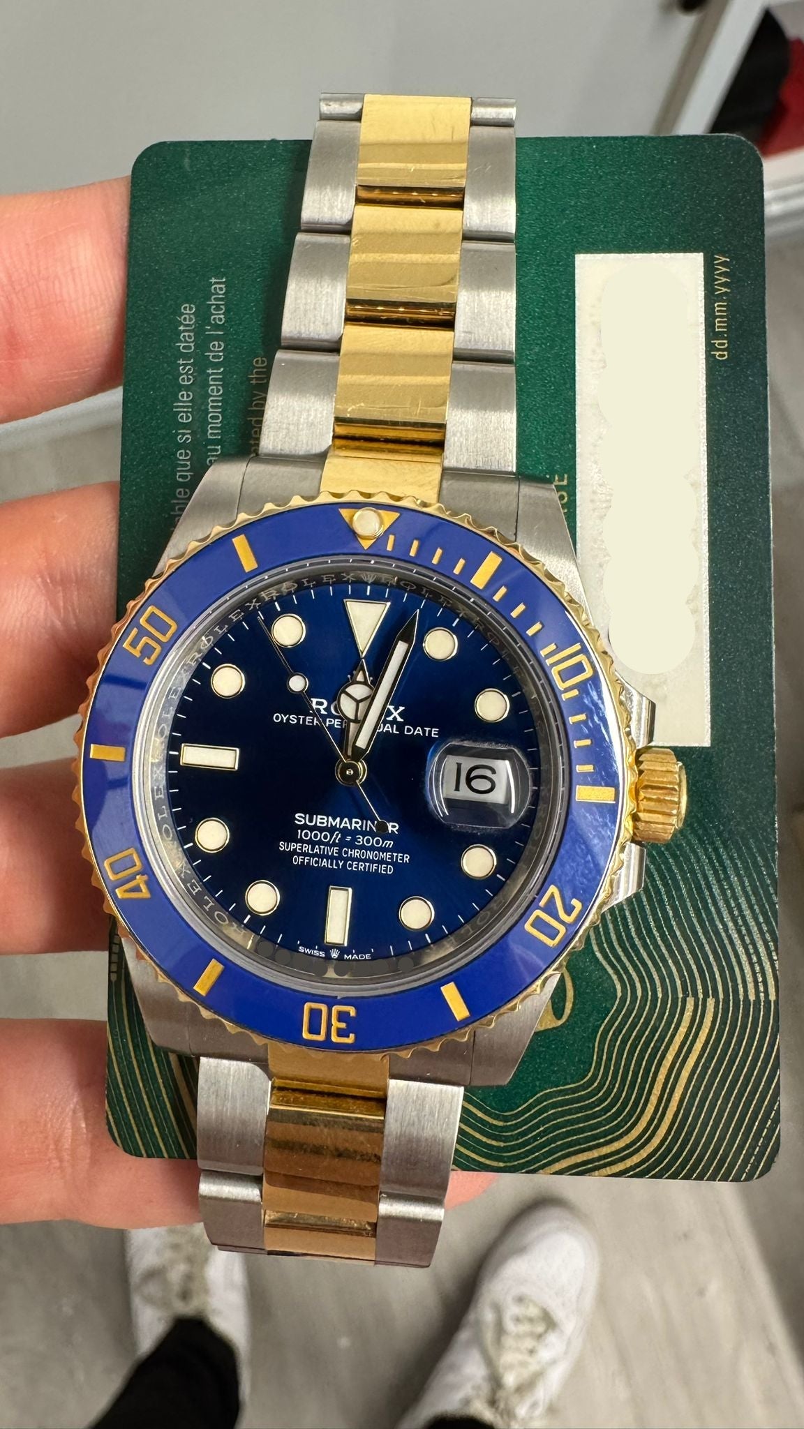 Rolex Blusey Oystersteel & Yellow Gold Submariner Watch 41MM - Oyster Bracelet - Blue Dial - 126613LB
