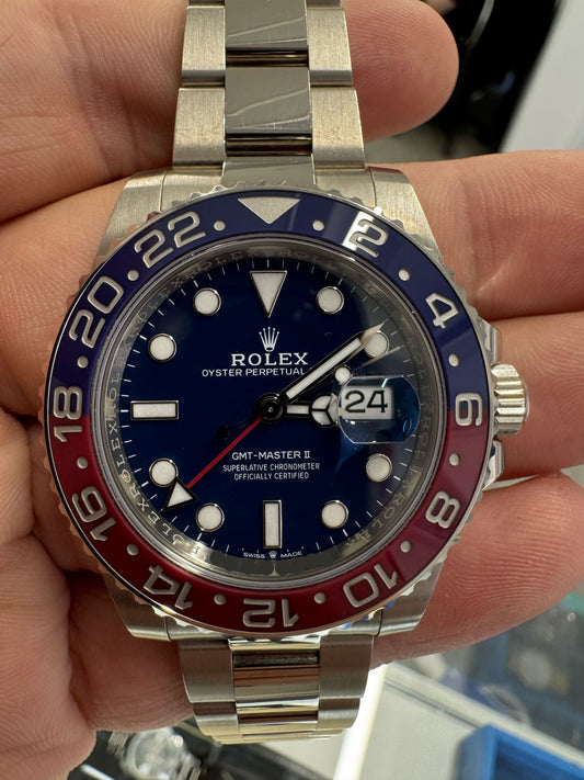 Rolex Pepsi White Gold GMT-Master II Watch - 40 MM - Oyster Bracelet - Blue Dial - 126719BLRO bl