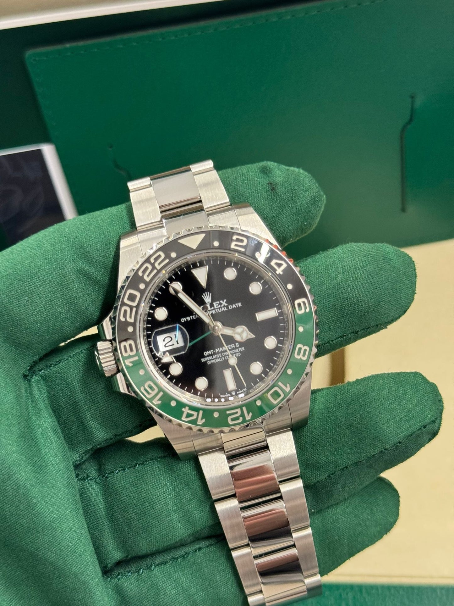 Rolex Sprite Stainless Steel GMT-Master II Watch - 40 MM - Oyster Bracelet - Black Dial - 126720VTNR-0001