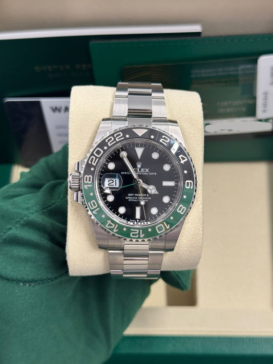 Rolex Sprite Stainless Steel GMT-Master II Watch - 40 MM - Oyster Bracelet - Black Dial - 126720VTNR-0001