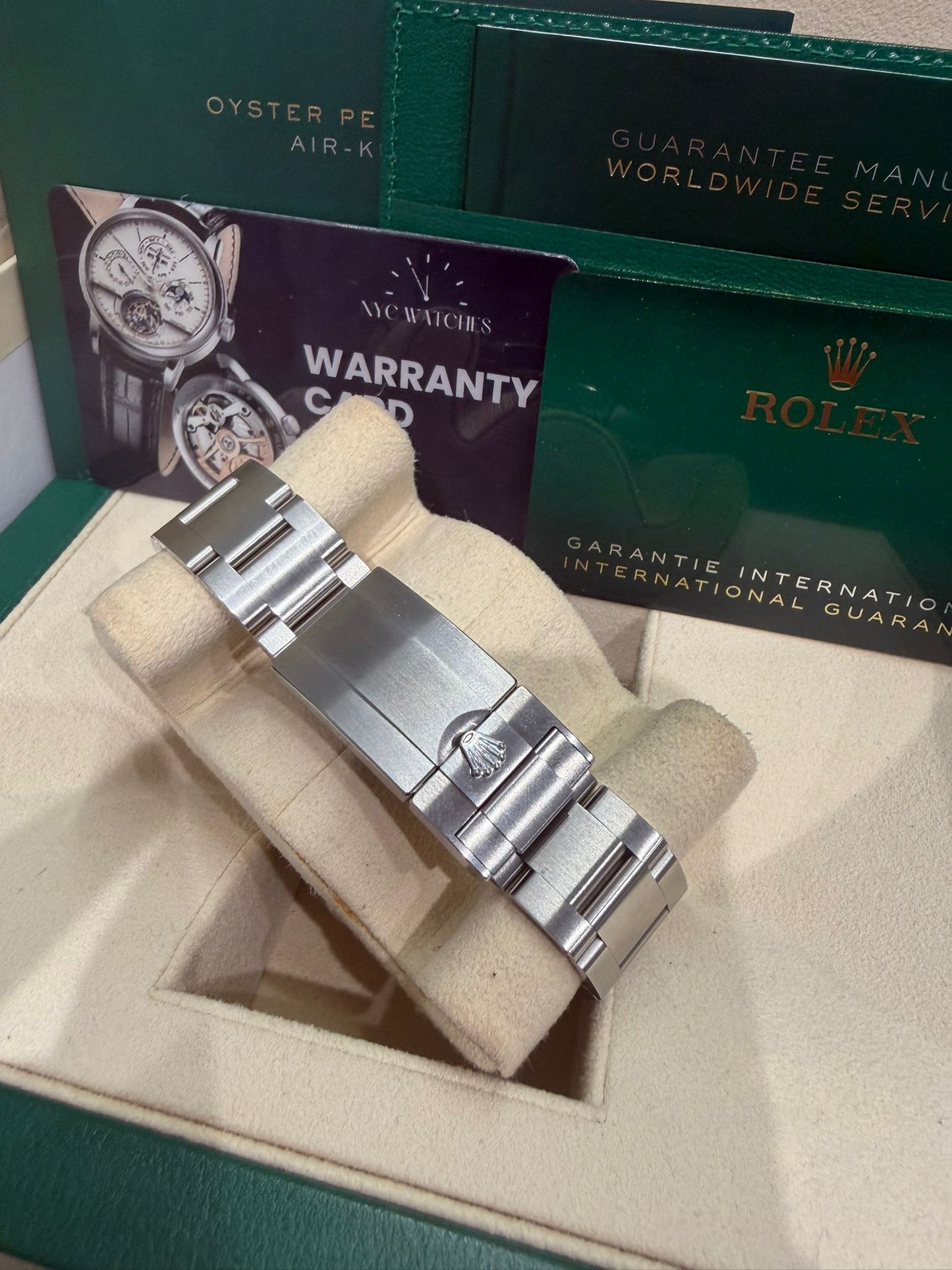 Rolex Oystersteel Air-King 40MM - Oyster Bracelet Watch - Black Arabic Dial - 126900 bk