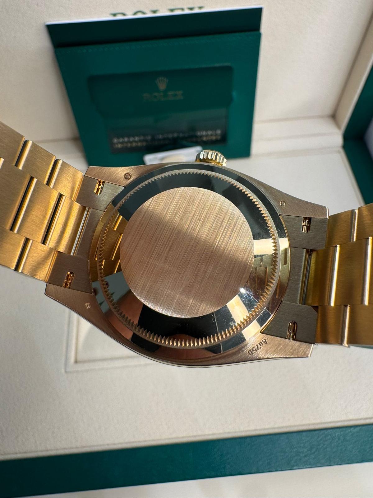 Rolex Presidential Yellow Gold Day-Date 36MM - President Bracelet Watch - Green Ombre´ Diamond Dial - 128348RBR godp
