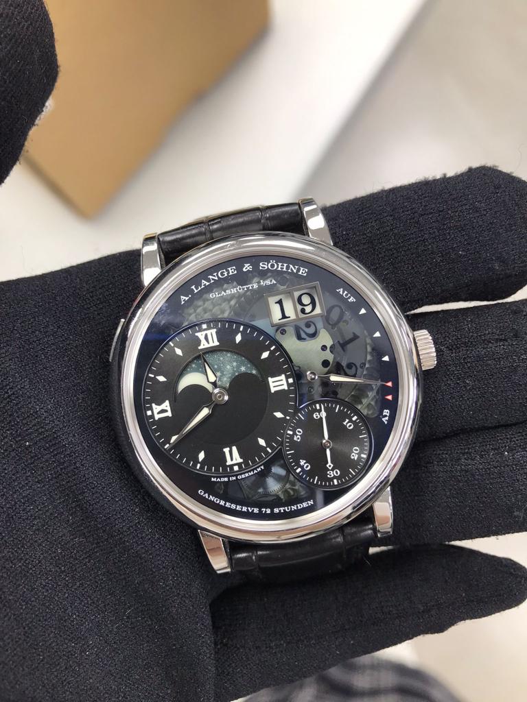 A.Lange & Söhne Grand Lange 1 - Moonphase - 41 MM - Platinum - Black Dial - 139.035