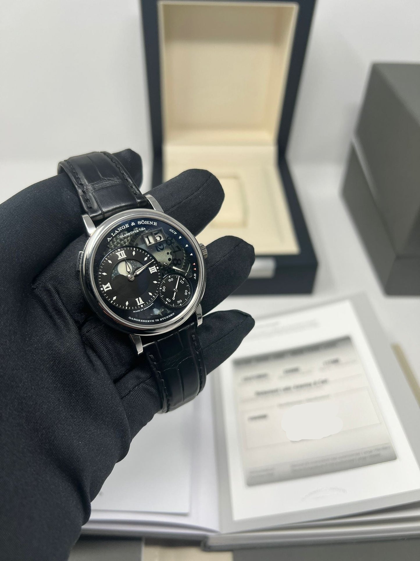 A.Lange & Söhne Grand Lange 1 - Moonphase - 41 MM - Platinum - Black Dial - 139.035