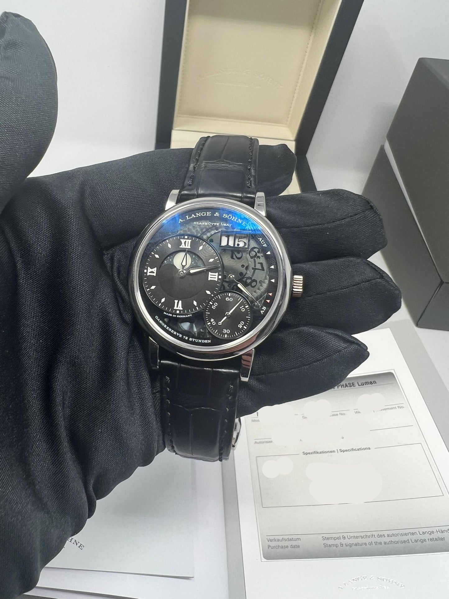A.Lange & Söhne Grand Lange 1 - Moonphase - 41 MM - Platinum - Black Dial - 139.035