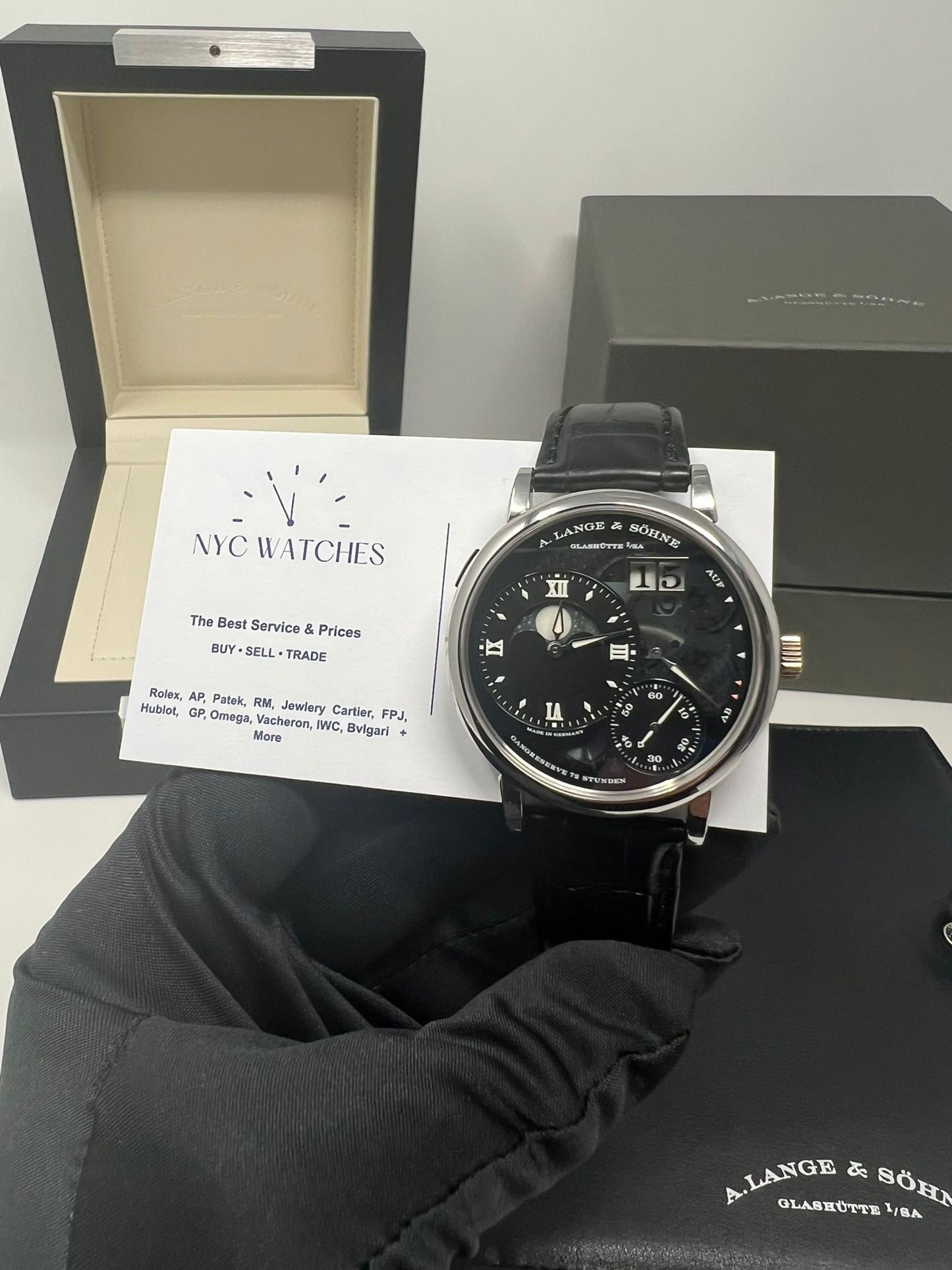A.Lange & Söhne Grand Lange 1 - Moonphase - 41 MM - Platinum - Black Dial - 139.035