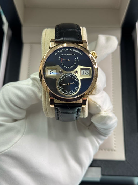 A.Lange & Söhne Zeitwerk - 41.9 MM - Rose Gold - Black Dial - 142.031