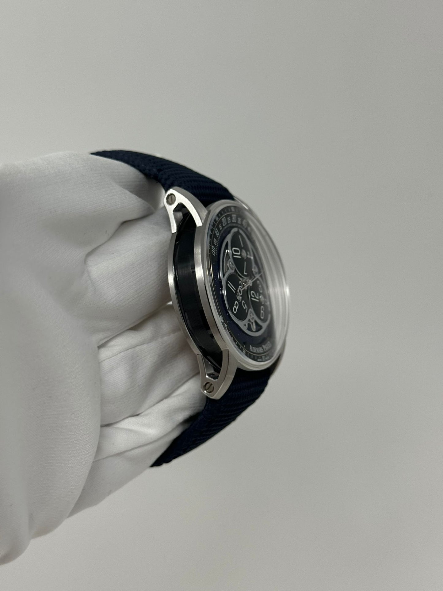 Audemars Piguet Code 11.59 Starwheel - 41 MM - Black Ceramic - White Gold Bezel - Blue Dial - Black Rubber Strap - 15212NB.OO.A002.KB.01