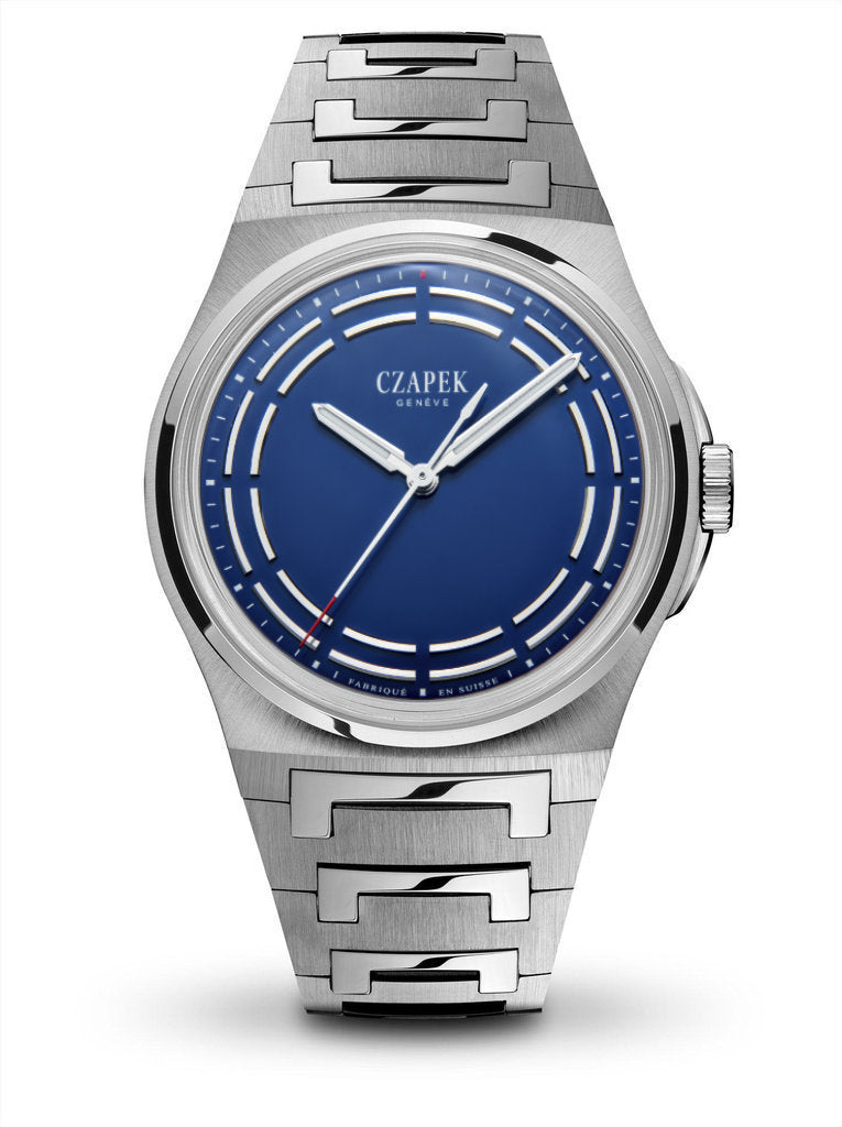 Czapek Antarctique Titanium Dark Sector Cosmic Blue - Limited Edition - 40.5 MM - Titanium - Blue Dial - Titanium Bracelet - 8546