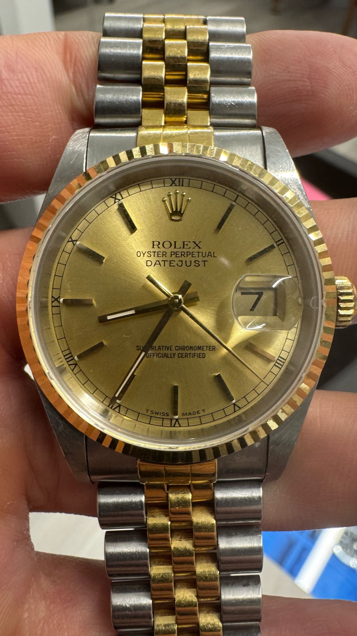 Rolex Datejust - 36 MM - Steel And Yellow Gold - 16233 chs