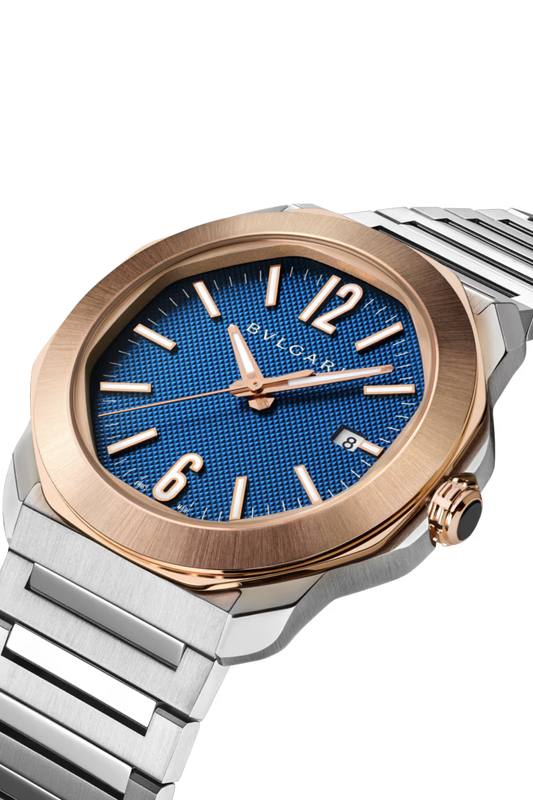 Bvlgari Octo Roma - 41 MM - Stainless Steel And Rose Gold - Blue Dial - 103926