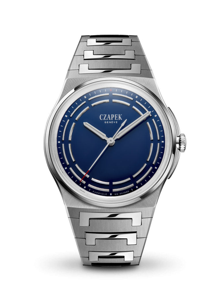 Czapek Antarctique S Titanium Dark Sector Cosmic Blue - Limited Edition - 38.5 MM - Titanium - Blue Dial - Titanium Bracelet - 8622