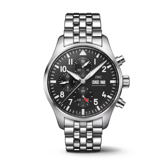 IWC Pilot's - Chronograph - Steel - 43 MM - Black Dial - IW378002 nyc watcher nyc watches
