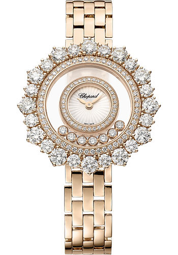 Chopard Happy Diamonds Rose Gold 36.30 MM - Rose gold Bracelet - Diamond Bezel - Mother-Of-Pearl Dial - 209437-5601