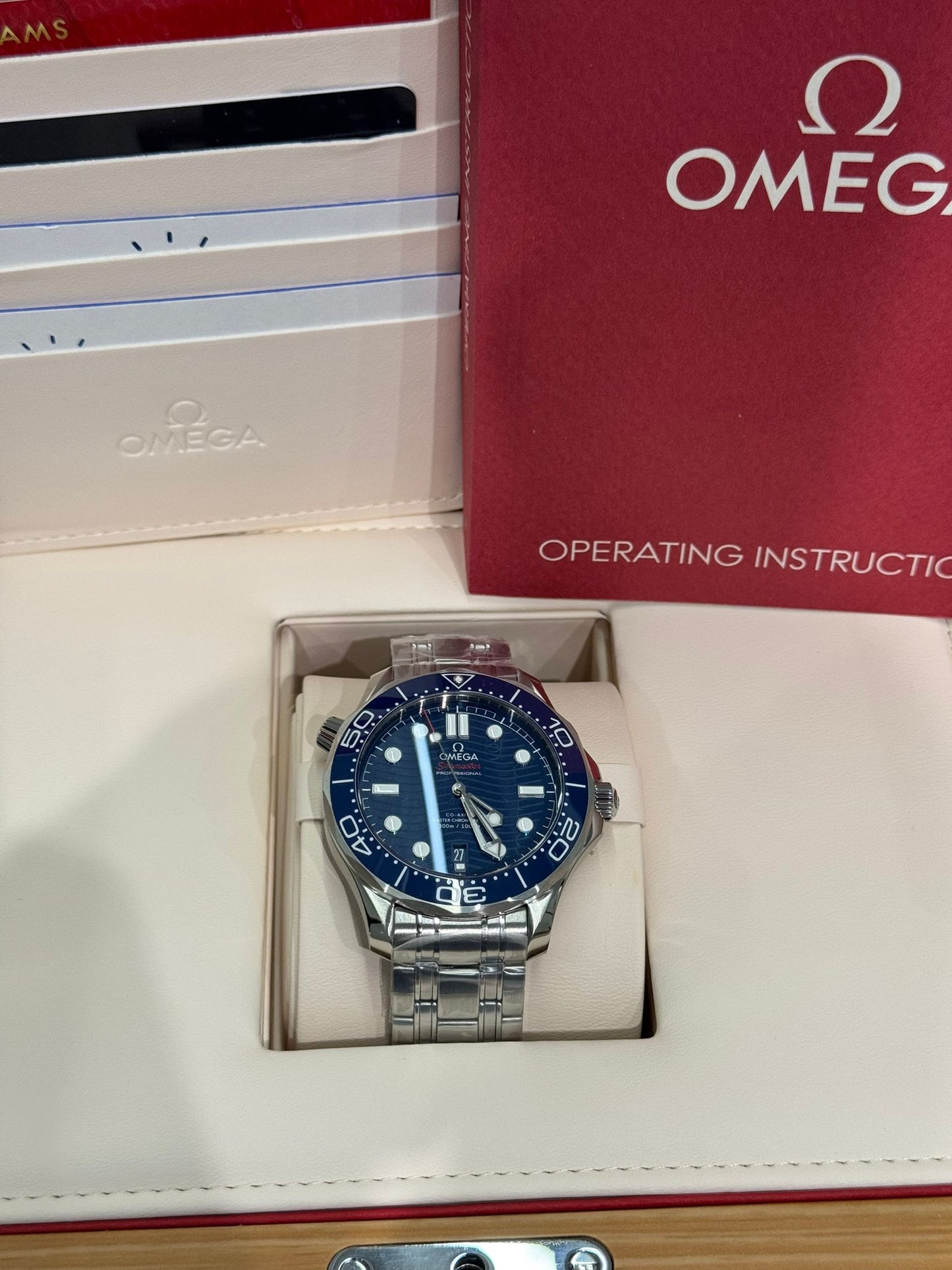 Omega Seamaster Stainless Steel 42 MM - Stainless Steel Bracelet - Blue Ceramic Dial - 210.30.42.20.03.001