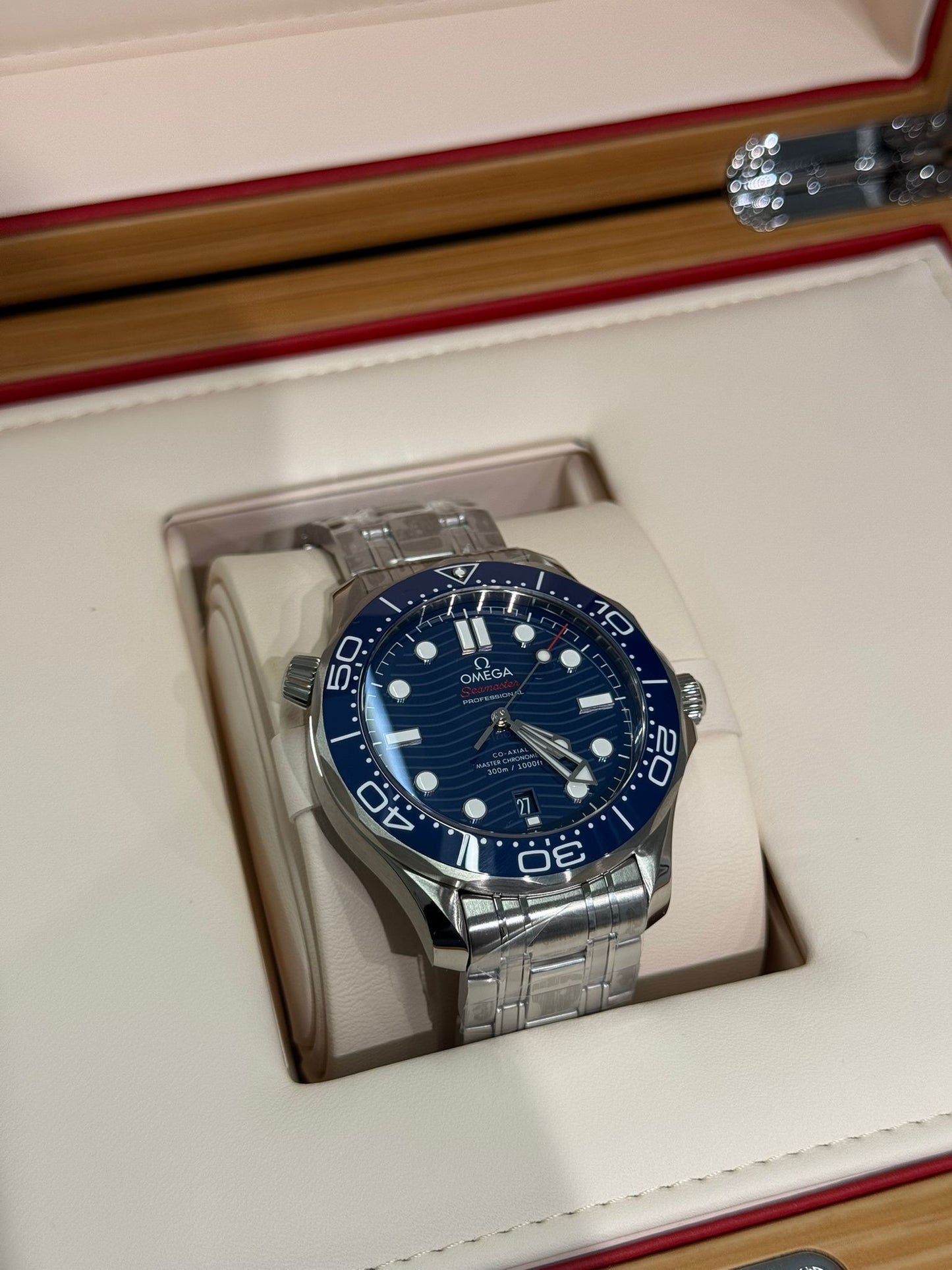 Omega Seamaster Stainless Steel 42 MM - Stainless Steel Bracelet - Blue Ceramic Dial - 210.30.42.20.03.001
