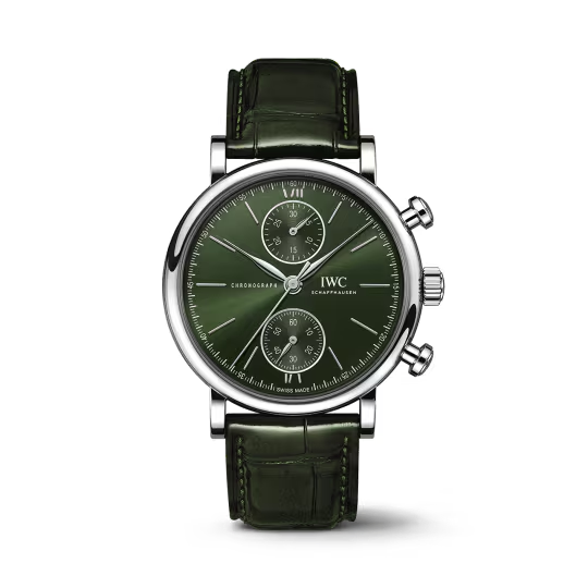 IWC Portofino - Chronograph - Steel - 39 MM - Green Dial - IW391405 nyc watcher nyc watches