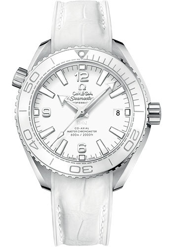 Omega Seamaster Planet Ocean Stainless Steel 39.5 MM - White Leather Strap - White Dial - 215.33.40.20.04.001 nyc watcher nyc watches