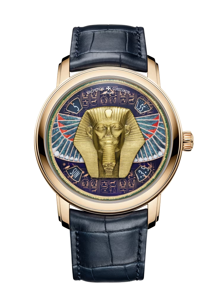 Vacheron Constantin Métiers D' Art Pink Gold 42 MM - Black Leather Strap - Tribute To Great Civilizations Artistic Dial - 7620A/000R-B927
