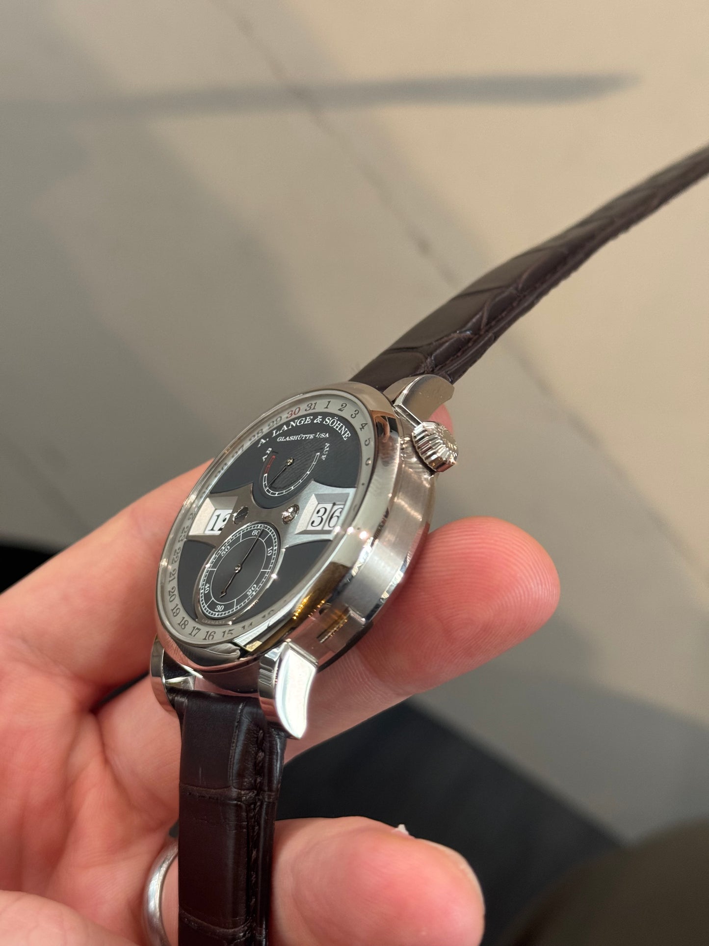 A.Lange & Söhne Zeitwerk - 44.2 MM - White Gold - Grey Dial - 148.038