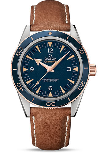 Omega Seamaster Titanium 41 MM - Brown Leather Strap - Blue Dial - 233.62.41.21.03.001 nyc watcher nyc watches