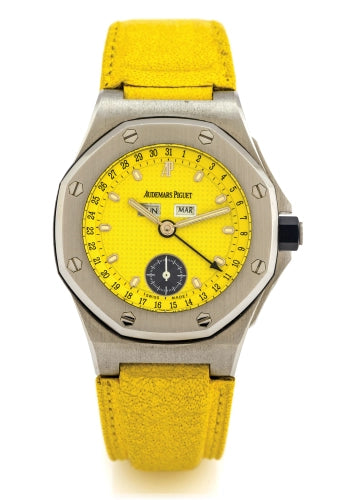 Audemars Piguet - Royal Oak Offshore - Triple Calendar - 38 MM - Steel - Yellow Dial - 25808ST.O.0009/03