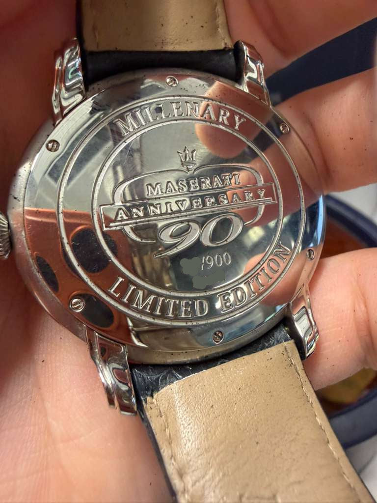 Audemars Piguet - Millenary - Maserati Limited Edition - 45 MM - Steel - Silver Dial - Leather Strap - 26150ST.OO.D084CU.01