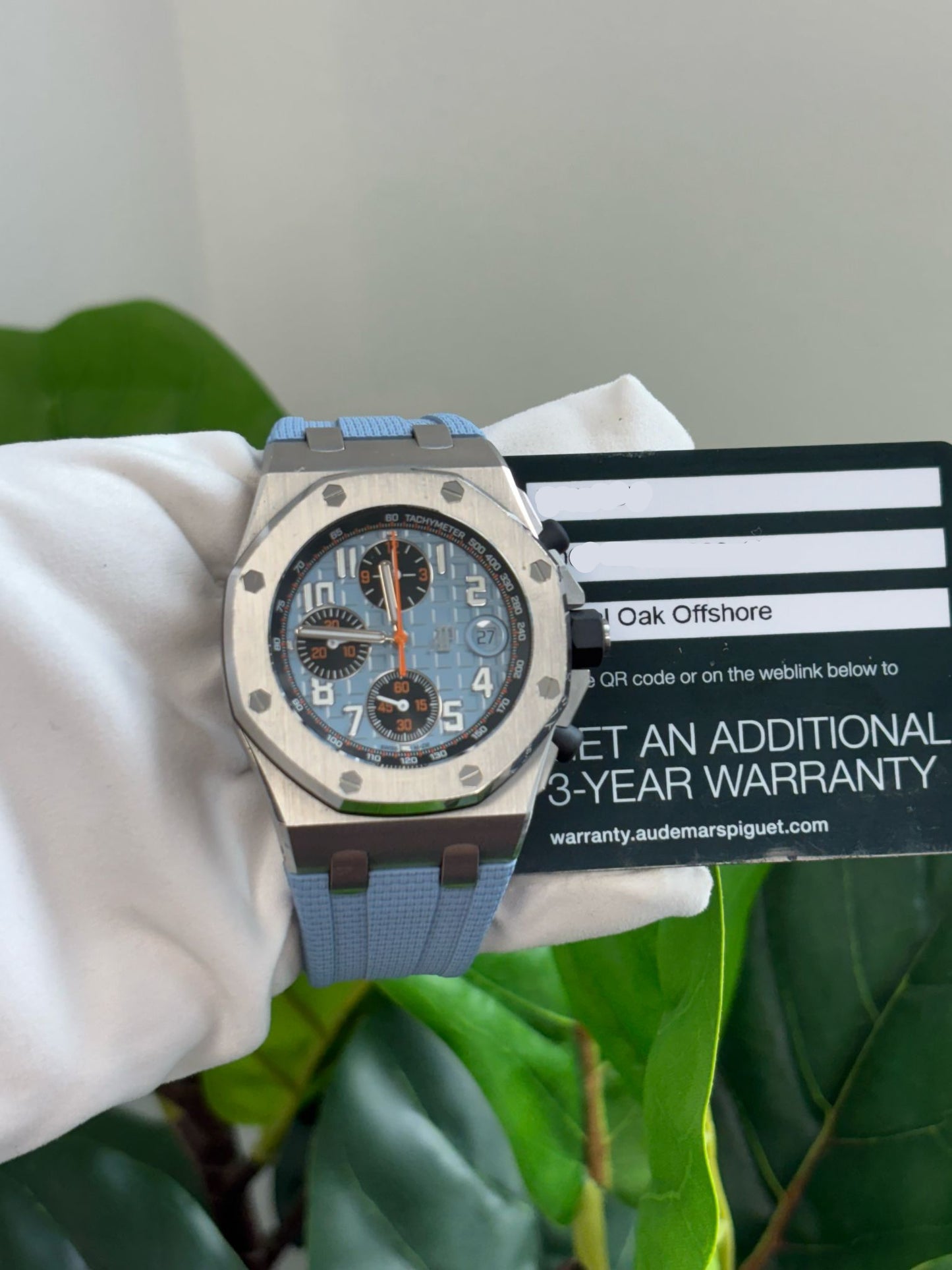 Audemars Piguet Royal Oak Offshore Stainless Steel Selfwinding Chronograph 42 MM - Blue Rubber Strap - Blue Dial - 26238ST.OO.A340CA.01
