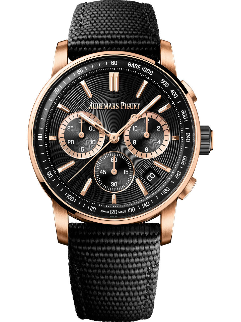Audemars Piguet Code 11.59 Selfwinding Chronograph Pink Gold 41 MM - Black Rubber Coated Strap - Black Dial - 26393NR.OO.A002KB.02