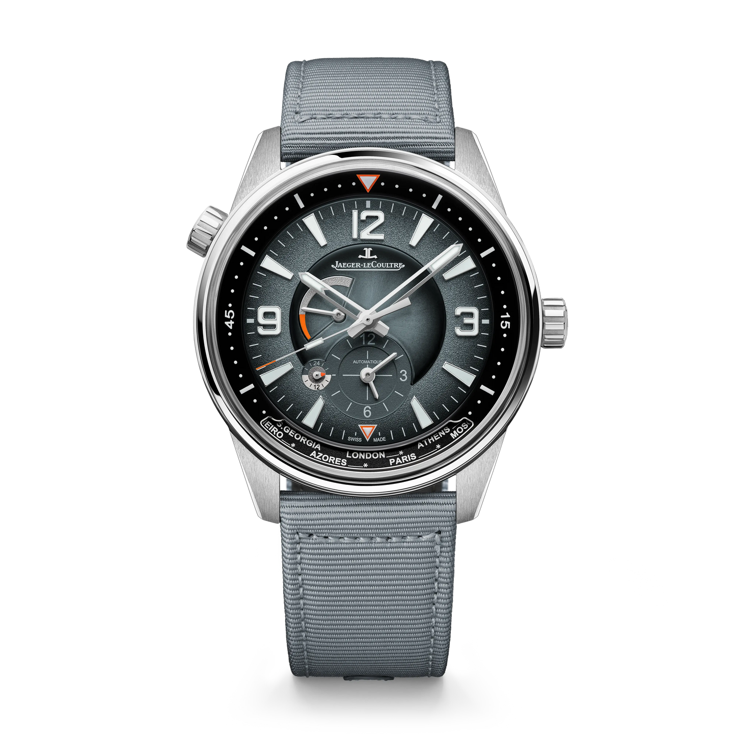 JLC - Polaris Geographic - 42 MM - Stainless Steel - Ocean Gray Dial - Black Rubber Strap - Q9078640