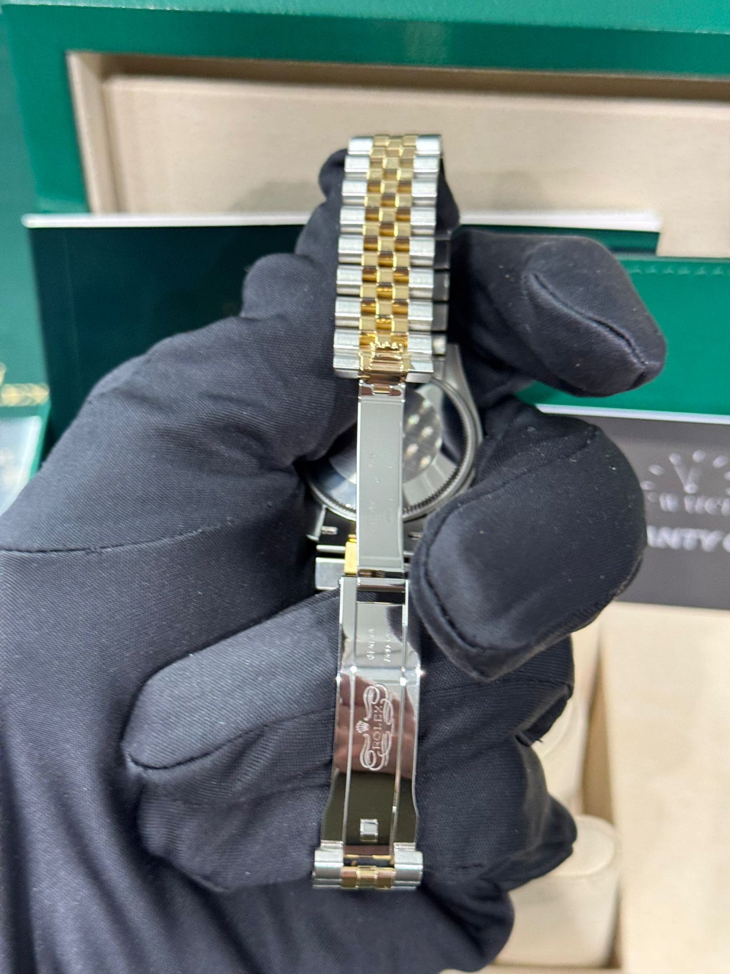 Rolex Steel and Yellow Gold Datejust - 31 MM - Jubilee Bracelet - Diamond Bezel - Dark Grey Diamond Dial - 278383RBR dkgdj