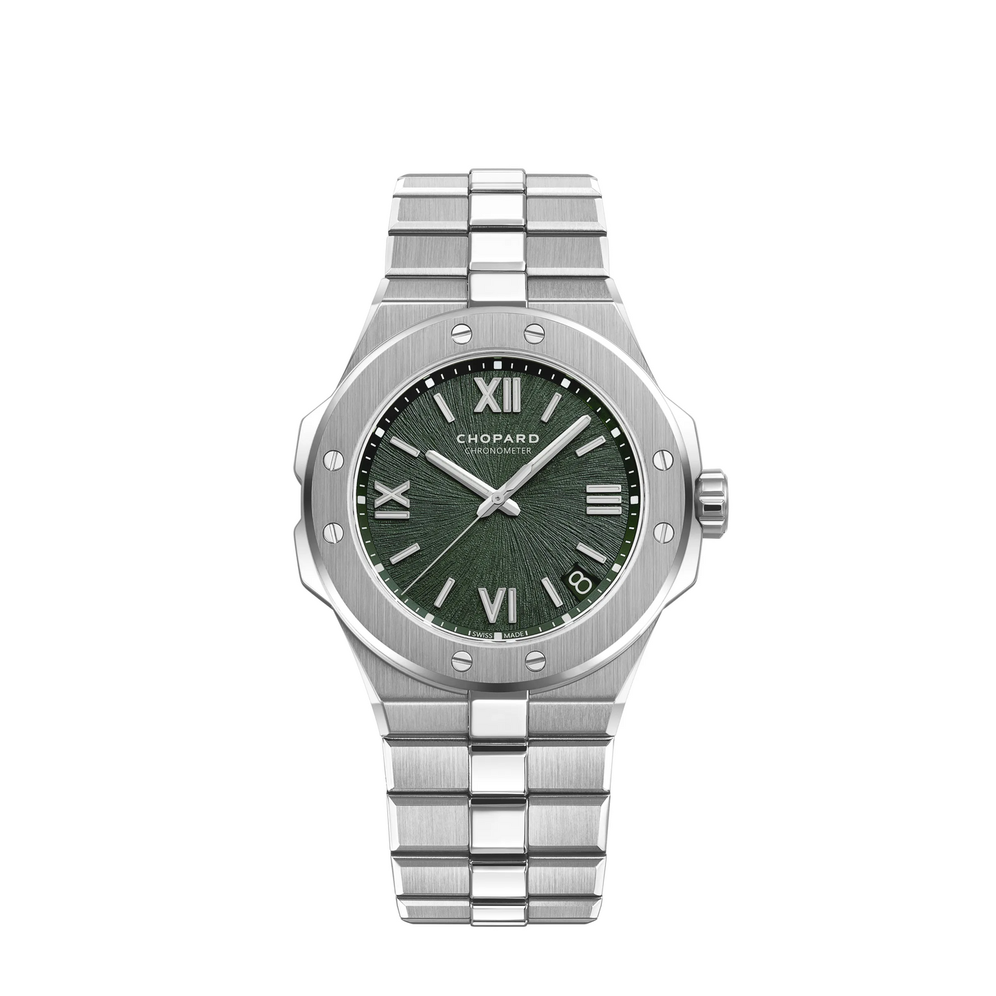 Chopard Alpine Eagle Stainless Steel 41 MM - Stainless Steel Bracelet - Olive Green Sapphire Crystal Dial - 298600-3014