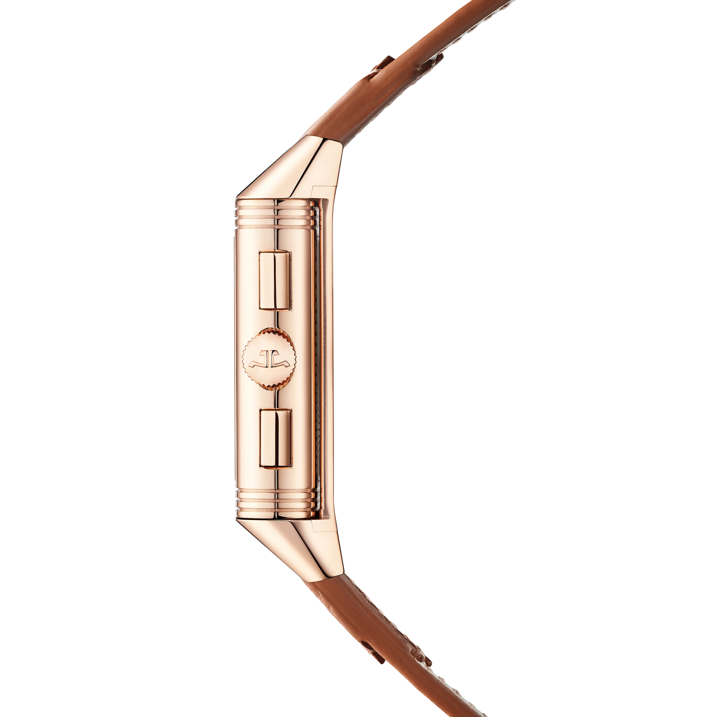 JLC - Reverso Tribute Chronograph - Limited Edition - 49.4 MM x 29.9 MM - Pink Gold - Golden/Skeleton Dial - Black/Brown Leather Strap - Q389256J
