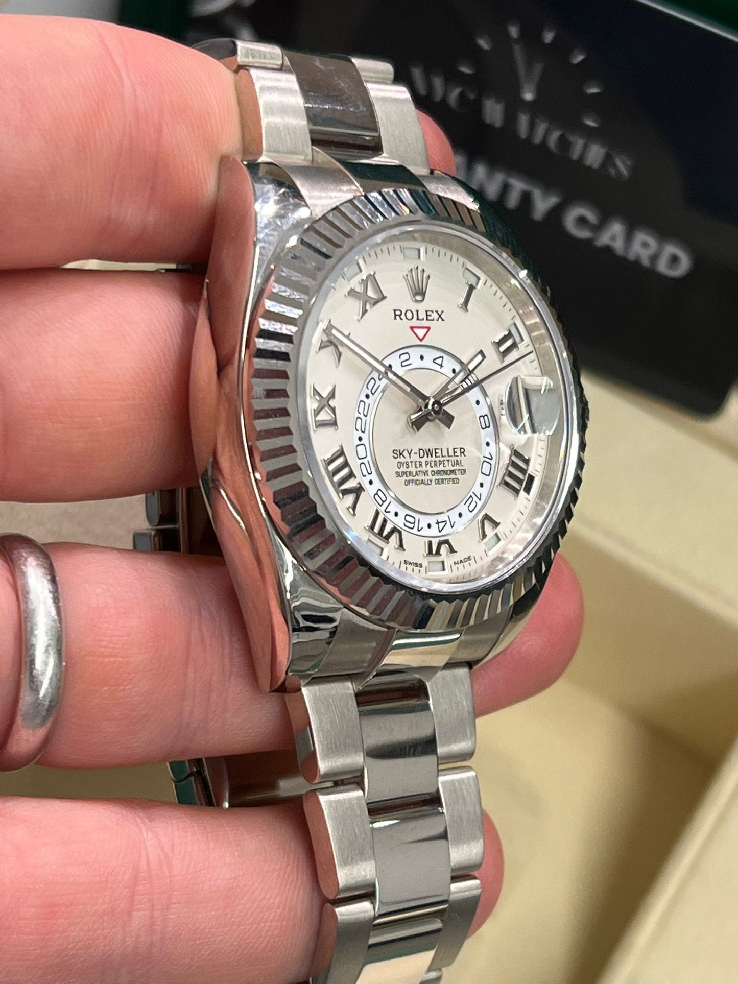 Rolex White Gold Sky Dweller Watch - 42 MM - Oyster Bracelet - Ivory Dial - 326939 iv