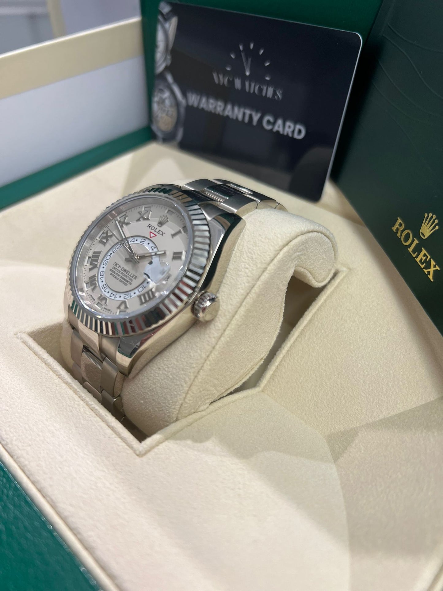 Rolex White Gold Sky Dweller Watch - 42 MM - Oyster Bracelet - Ivory Dial - 326939 iv