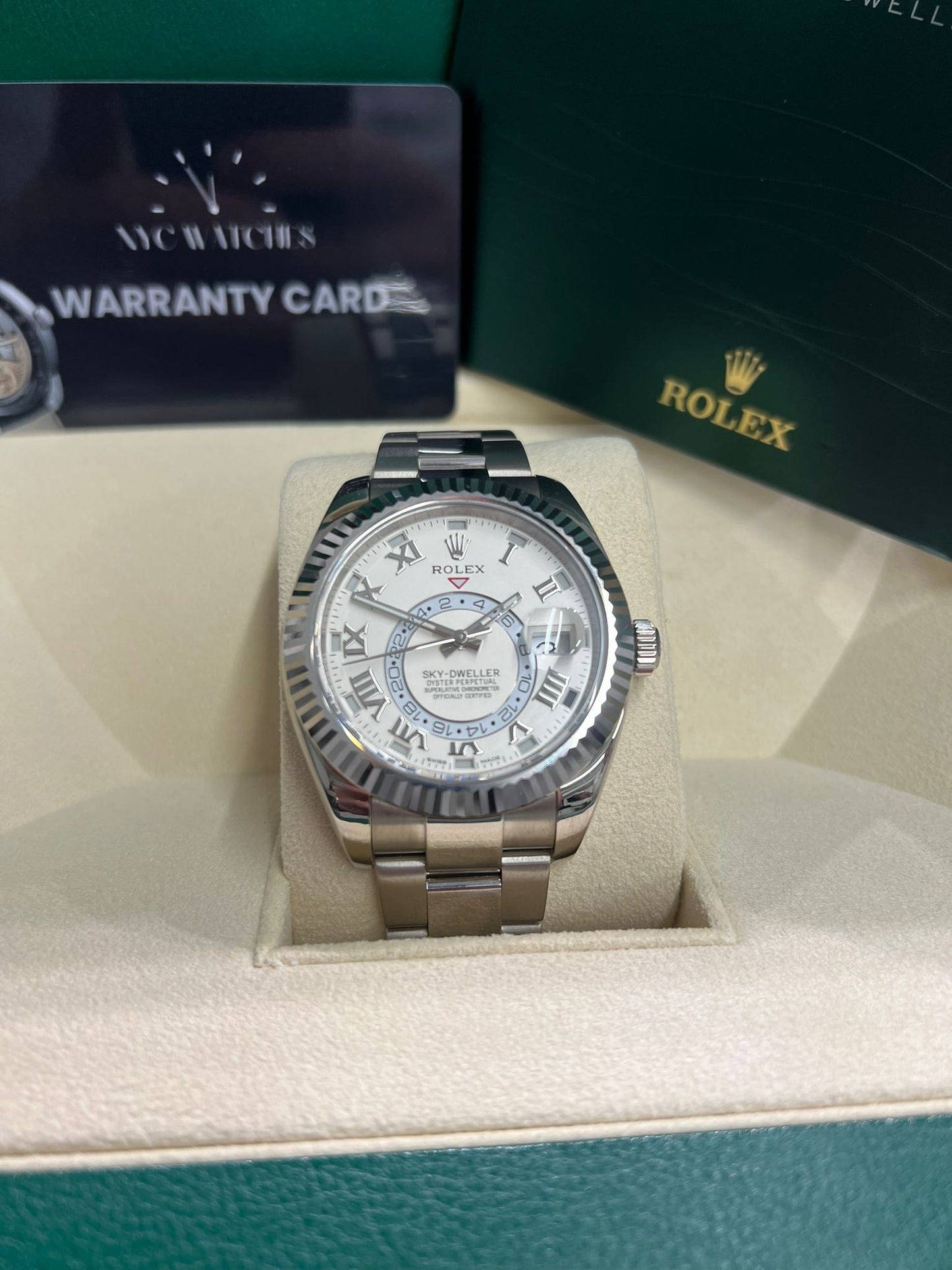 Rolex White Gold Sky Dweller Watch - 42 MM - Oyster Bracelet - Ivory Dial - 326939 iv