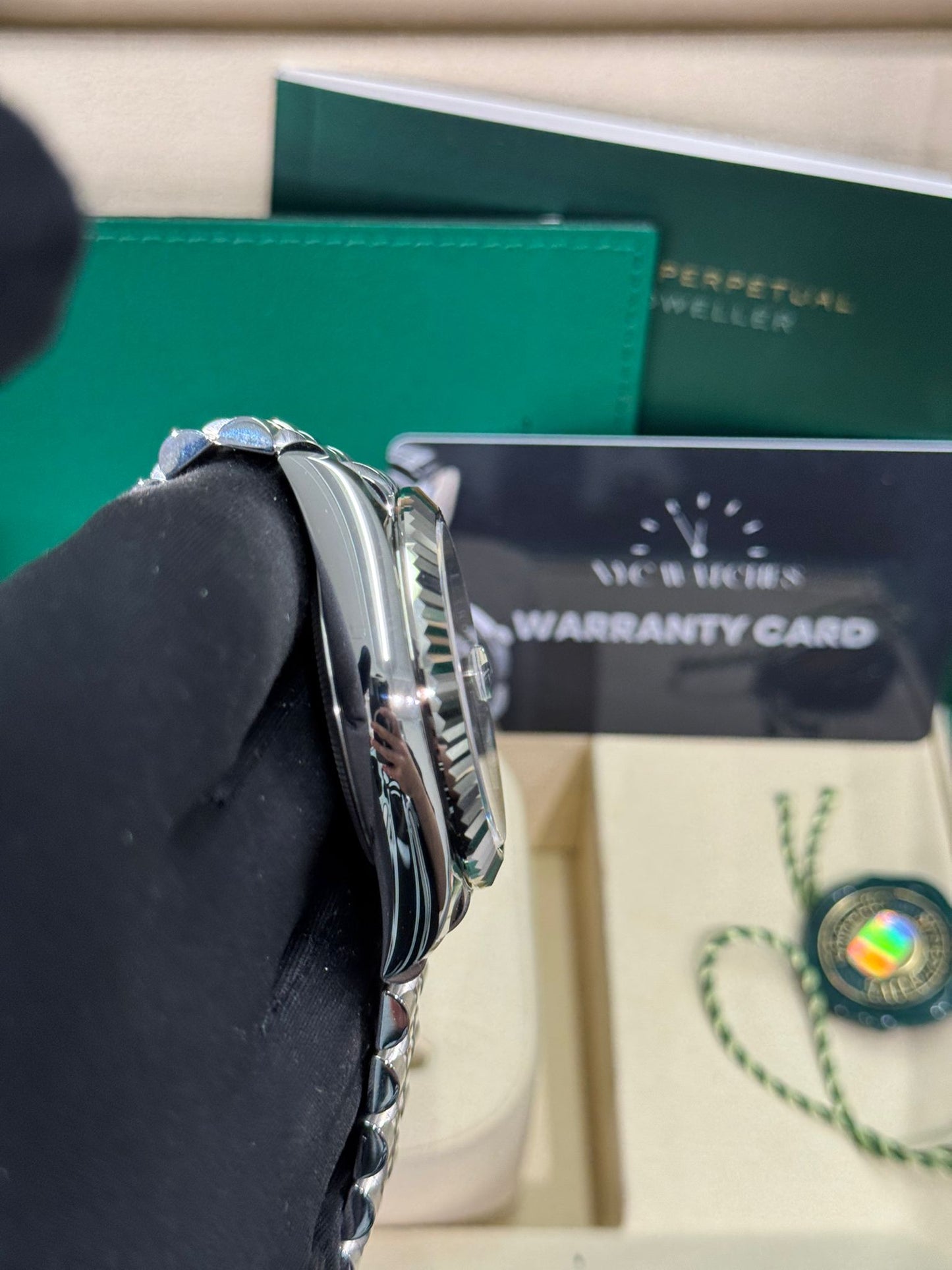 Rolex Stainless Steel and White Gold Sky Dweller Watch - 42 MM - Jubilee Bracelet - Fluted Ring Command Bezel - Black Index Dial - 336934 bkij