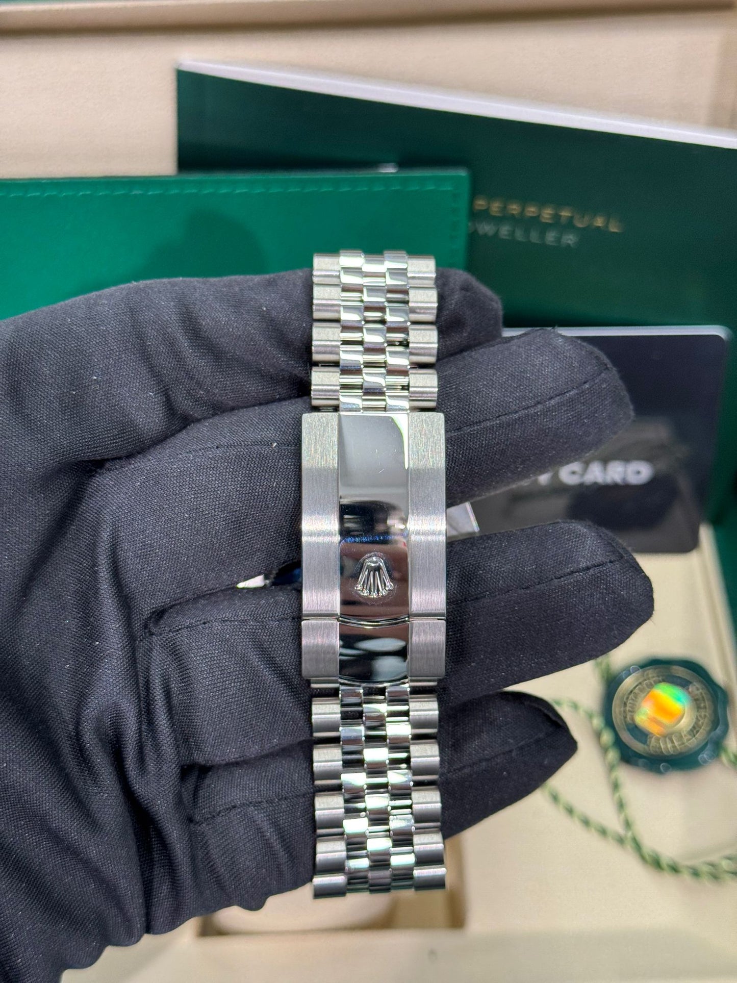 Rolex Stainless Steel and White Gold Sky Dweller Watch - 42 MM - Jubilee Bracelet - Fluted Ring Command Bezel - Black Index Dial - 336934 bkij