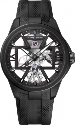 Ulysse Nardin Executive Skeleton X Titanium 42 MM - Black Rubber Strap - Skeleton Dial - 3713-260-3/BLACK