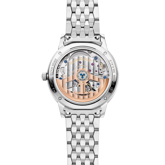 JLC - Rendez-Vous Classic Night & Day - 34 MM - Stainless Steel - Silvered-Gray Guilloché Diamond Dial - Stainless Steel Bracelet - Q3448111