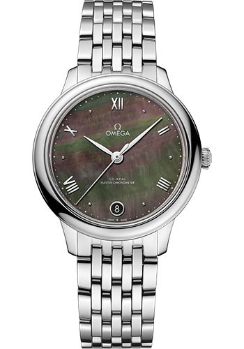 Omega De Ville Stainless Steel 34 MM - Stainless Steel Bracelet - Grey Dial - 434.10.34.20.07.001