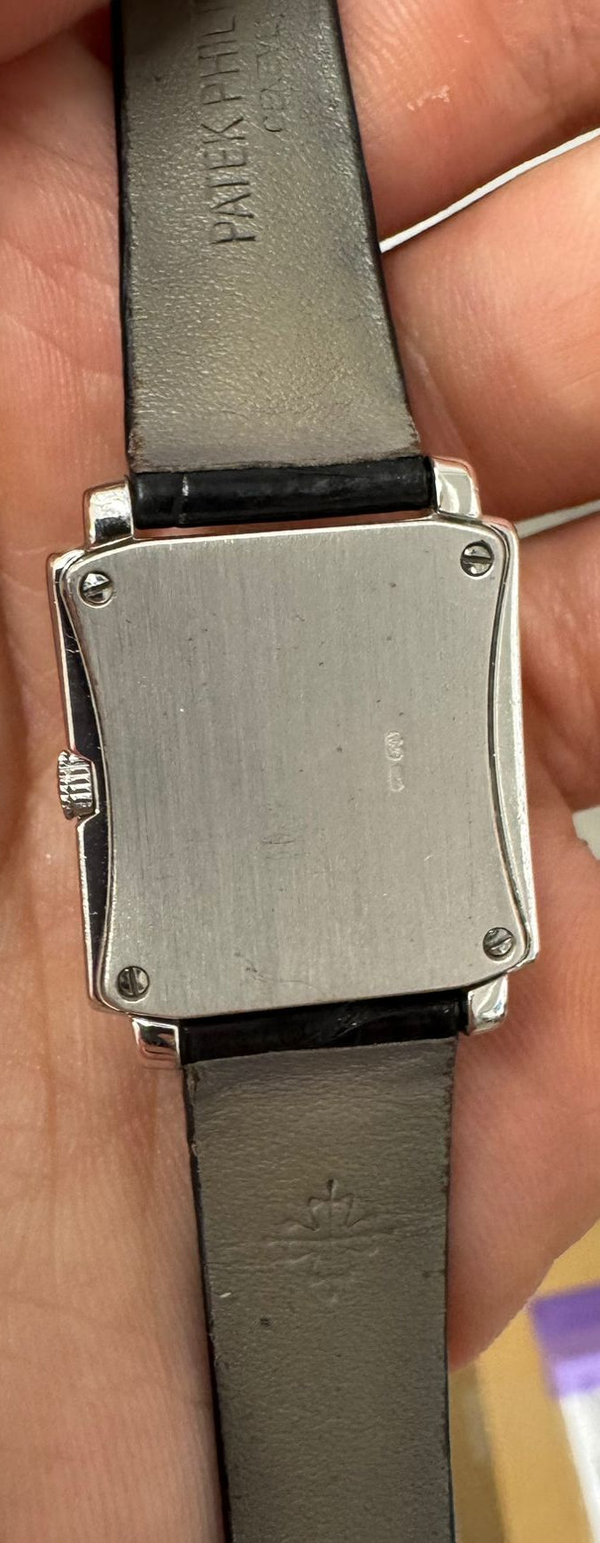 Patek Philippe Gondolo - 29 MM - White Gold and Diamonds - White Diamond Dial - Leather Strap - 4825/100G